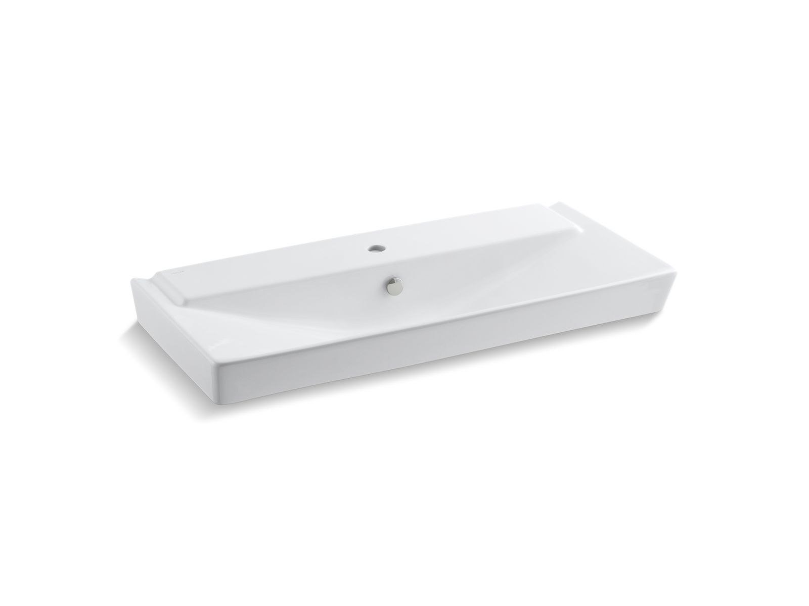 Rêve® 39" pedestal bathroom sink basin with single faucet hole
