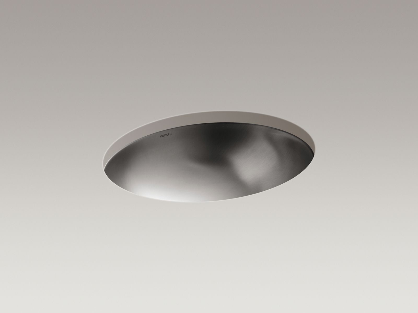 Bachata(R) drop-in/under-mount bathroom sink with satin finish, no overflow