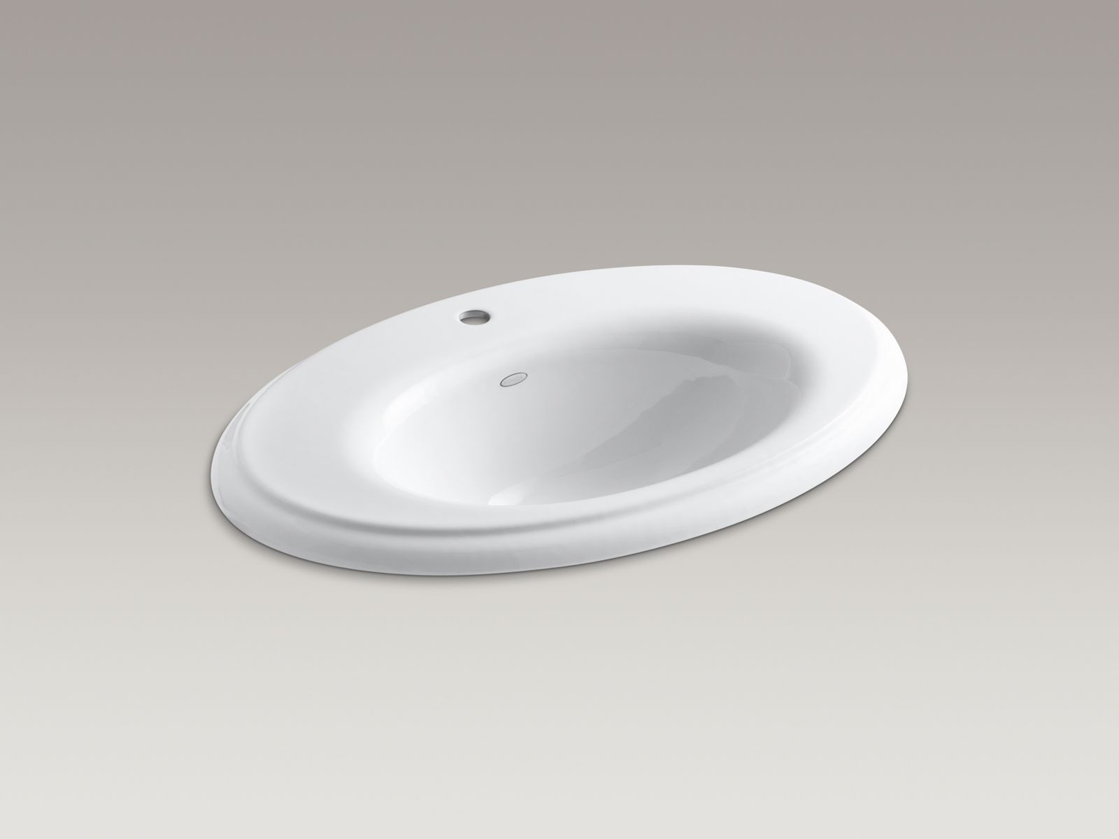 Revival(R) drop-in bathroom sink with single faucet hole