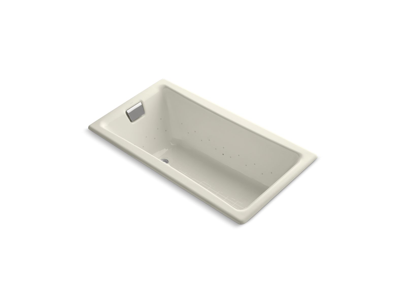 Tea-for-Two® 60" x 32" drop-in BubbleMassage™ air bath with Biscuit airjet finish