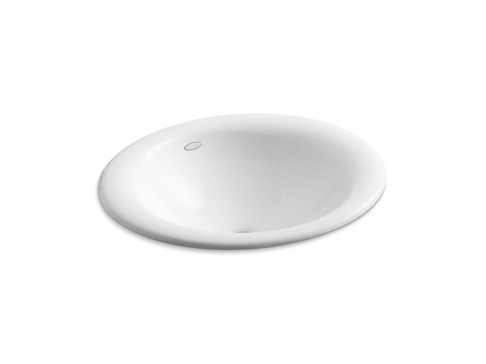 Iron Bell® 18" oval drop-in bathroom sink, no overflow