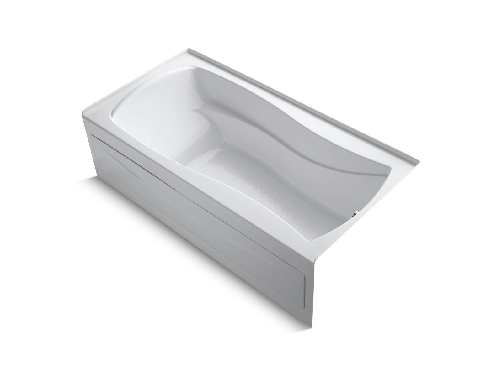 Mariposa® 72" x 36" alcove BubbleMassage™ air bath with integral apron and right-hand drain