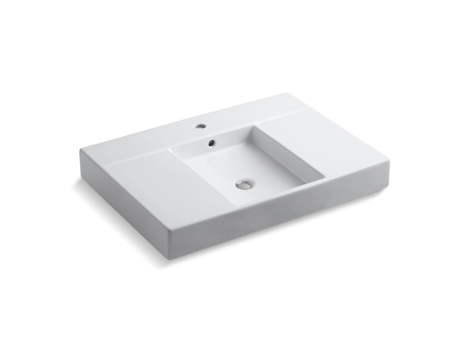 Traverse® Vanity-top bathroom sink with single faucet hole