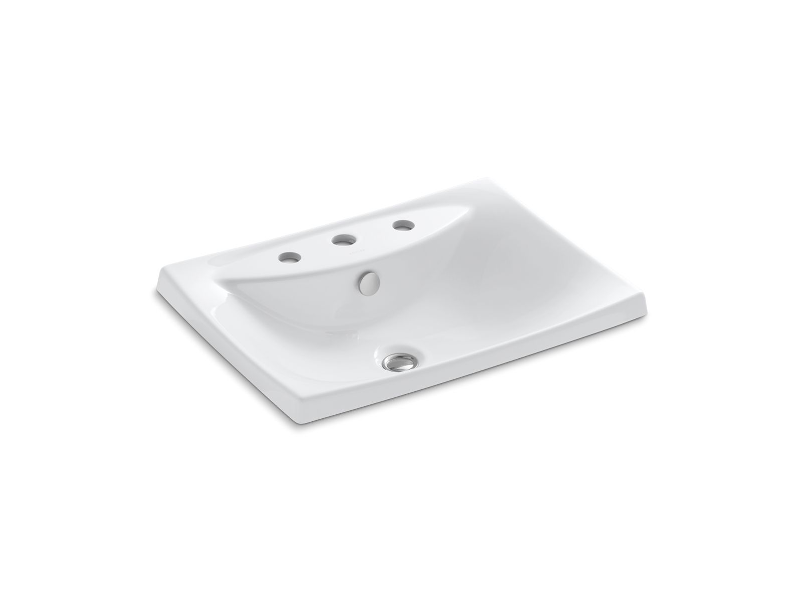 Escale® Drop-in bathroom sink with widespread faucet holes