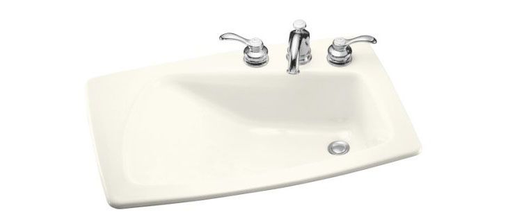 Lady Vanity(R) self-rimming lavatory with 8" centers