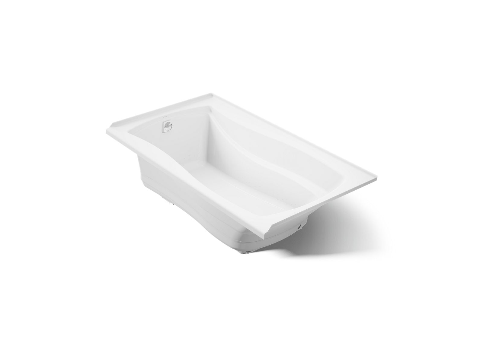 Mariposa® 66" x 36" alcove Heated BubbleMassage™ air bath, left drain