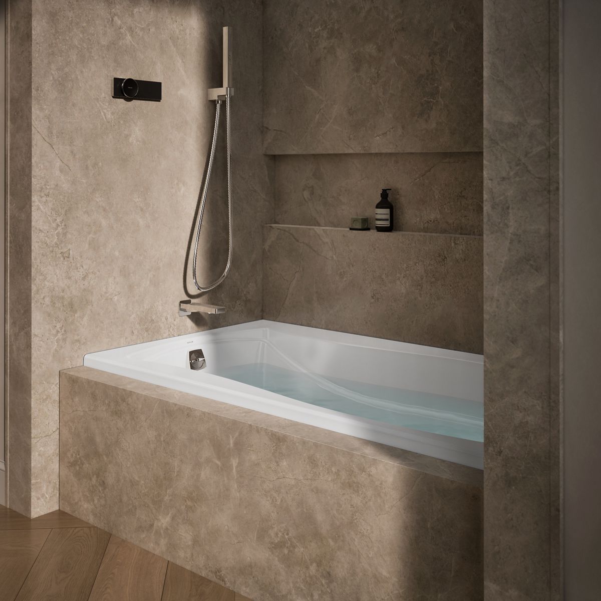 2564-mariposa-66-x-36-alcove-heated-bubblemassage-air-bath-left-drain-4.jpg Mariposa® 66" x 36" alcove Heated BubbleMassage™ air bath, left drain