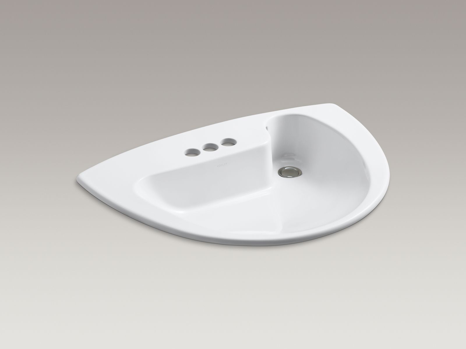 Invitation(R) drop-in commercial bathroom sink with 4" centerset faucet holes