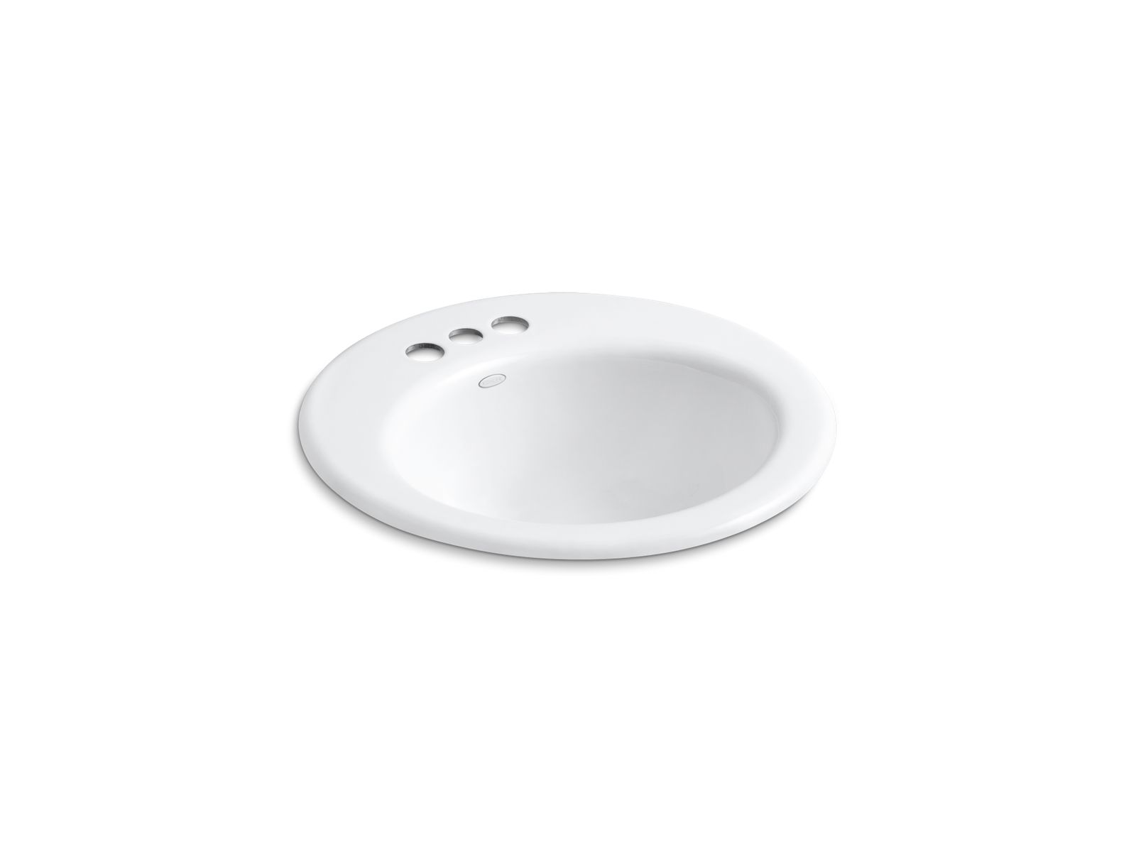 Radiant® Drop-in bathroom sink with 4" centerset faucet holes
