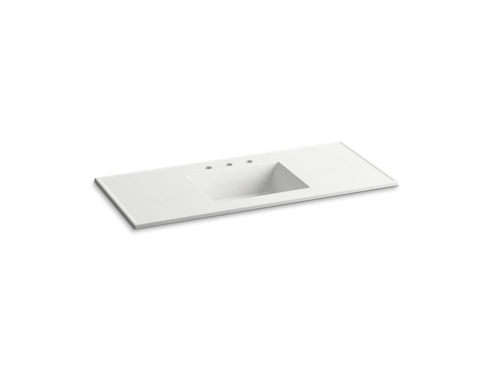 Ceramic/Impressions® 49" Vitreous china vanity top with integrated rectangular sink