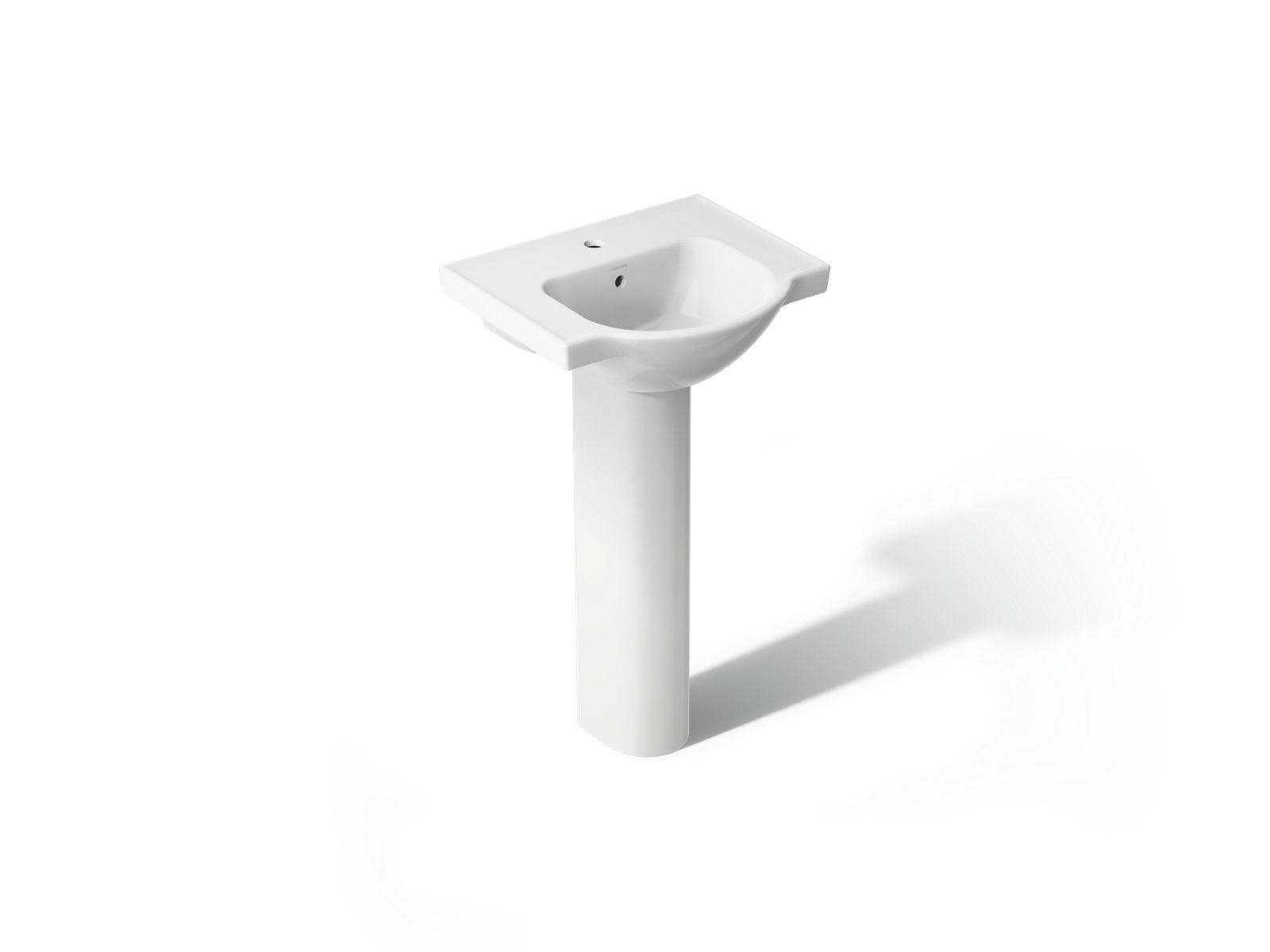 Veer® 21" rectangular pedestal bathroom sink