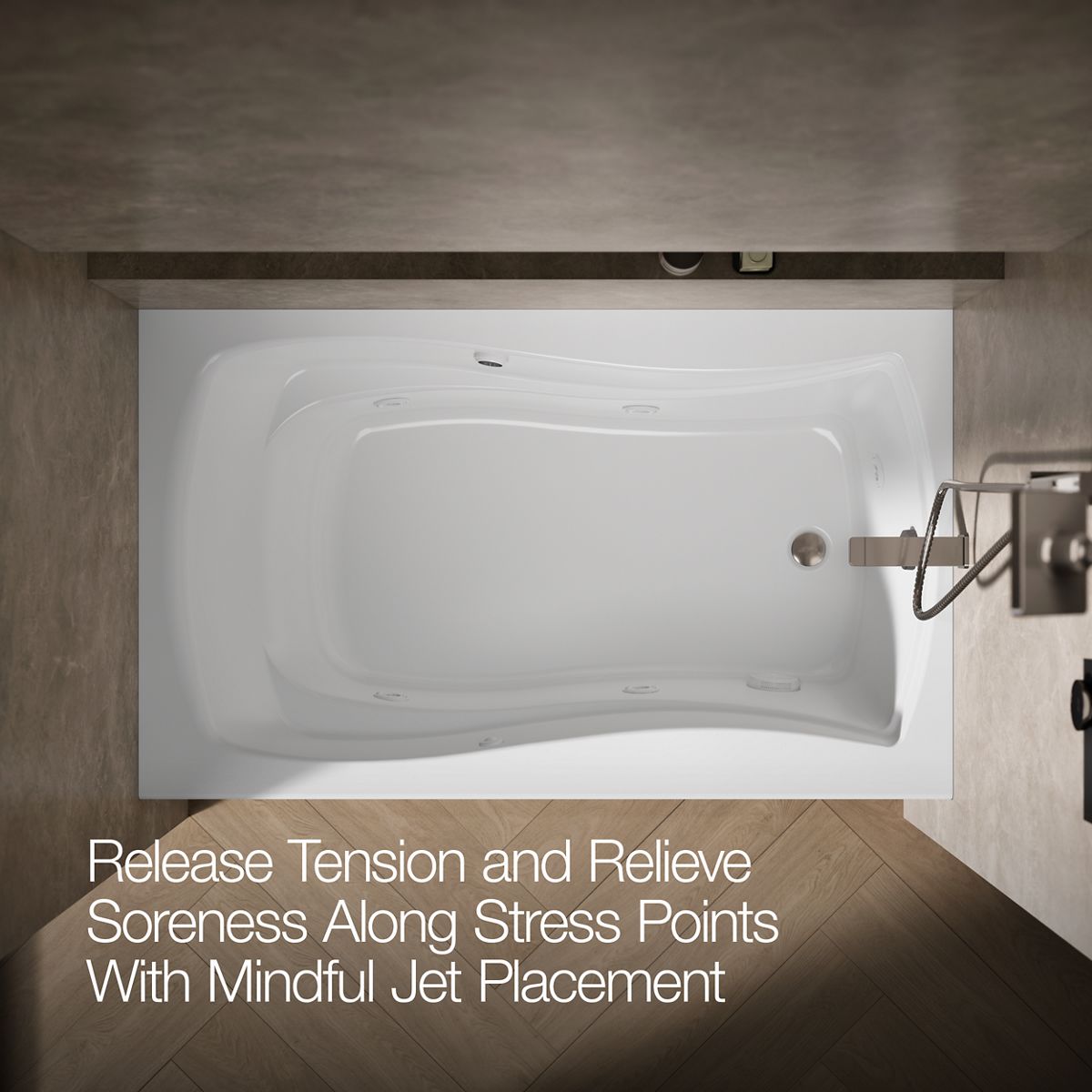 2611-mariposa-60-x-36-alcove-whirlpool-bath-bask-heated-surface-right-drain-11.jpg Mariposa® 60" x 36" alcove whirlpool bath Bask® heated surface, right drain
