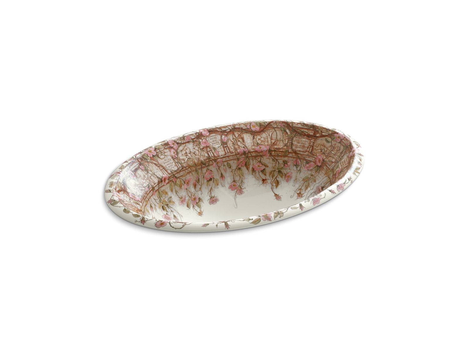 Tale of Briar Rose Centerpiece Drop-In bathroom sink