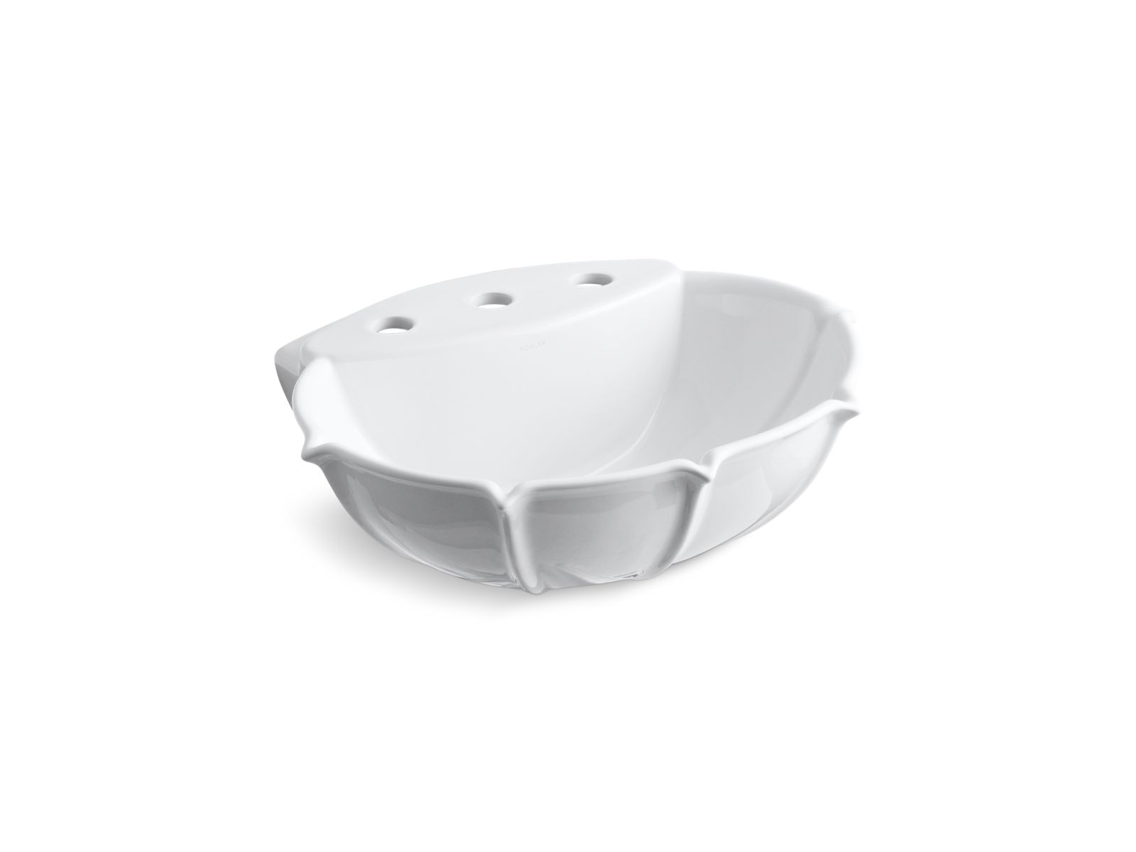 Anatole® Pedestal bathroom sink basin with 8" widespread faucet holes