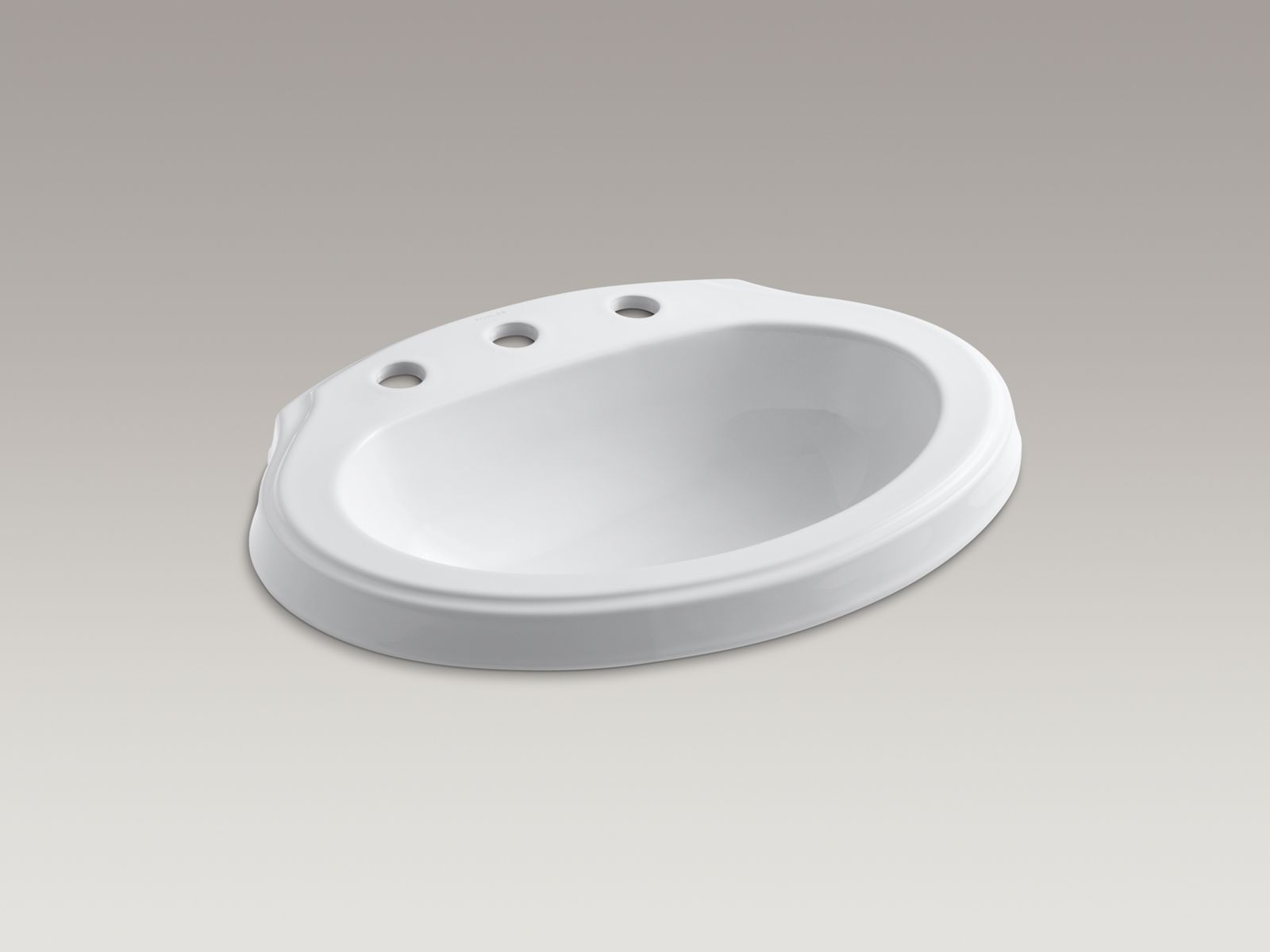 Leighton(R) drop-in bathroom sink with 8" widespread faucet holes