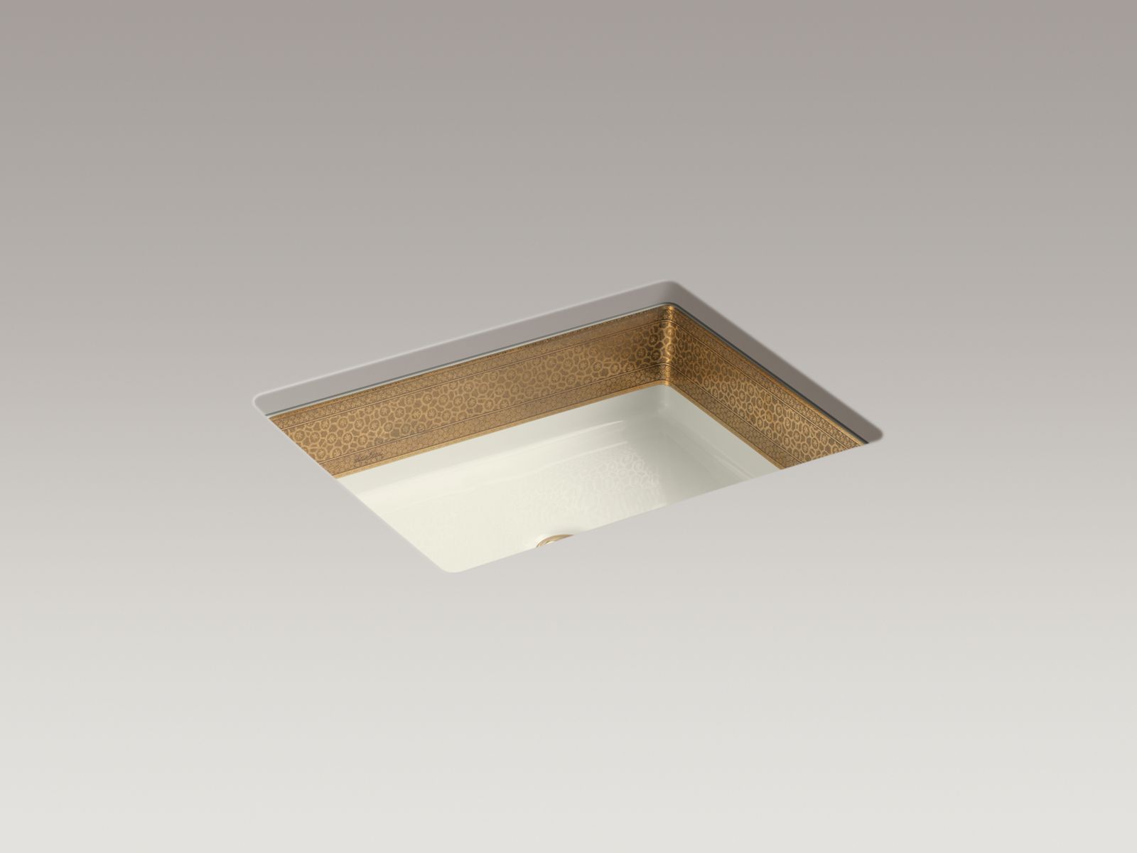 Saree(TM) design on Kathryn(R) under-mount bathroom sink or bar sink, 17" x 13"