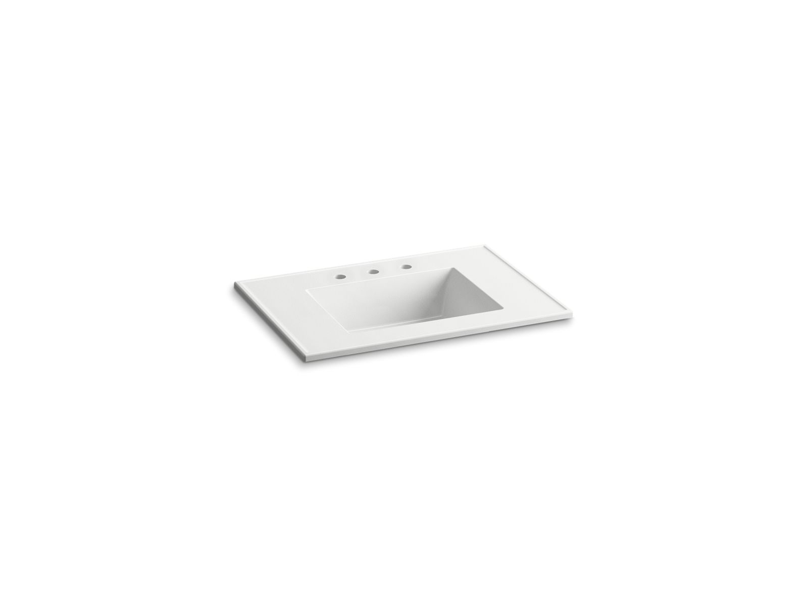 Ceramic/Impressions® 31" Vitreous china vanity top with integrated rectangular sink