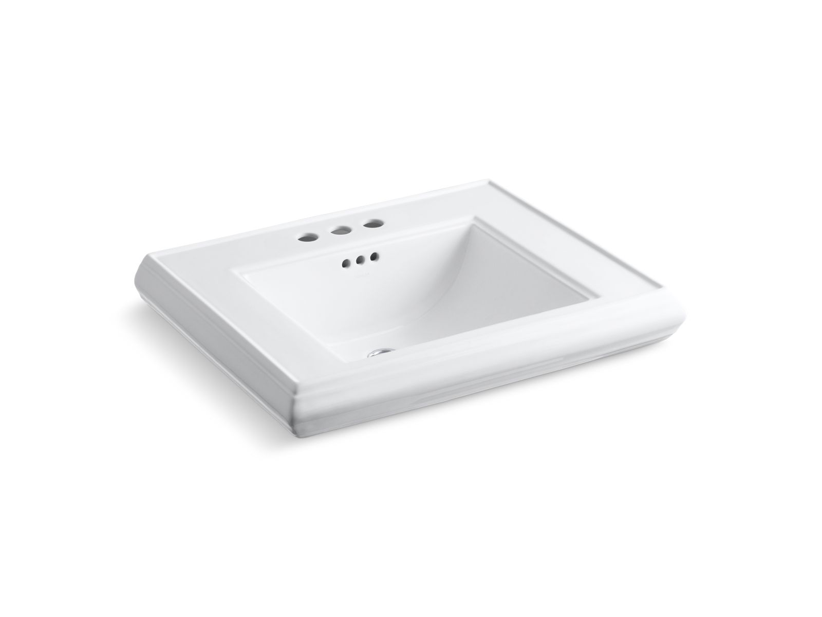 Memoirs® Pedestal/console table bathroom sink basin with 4" centerset faucet holes