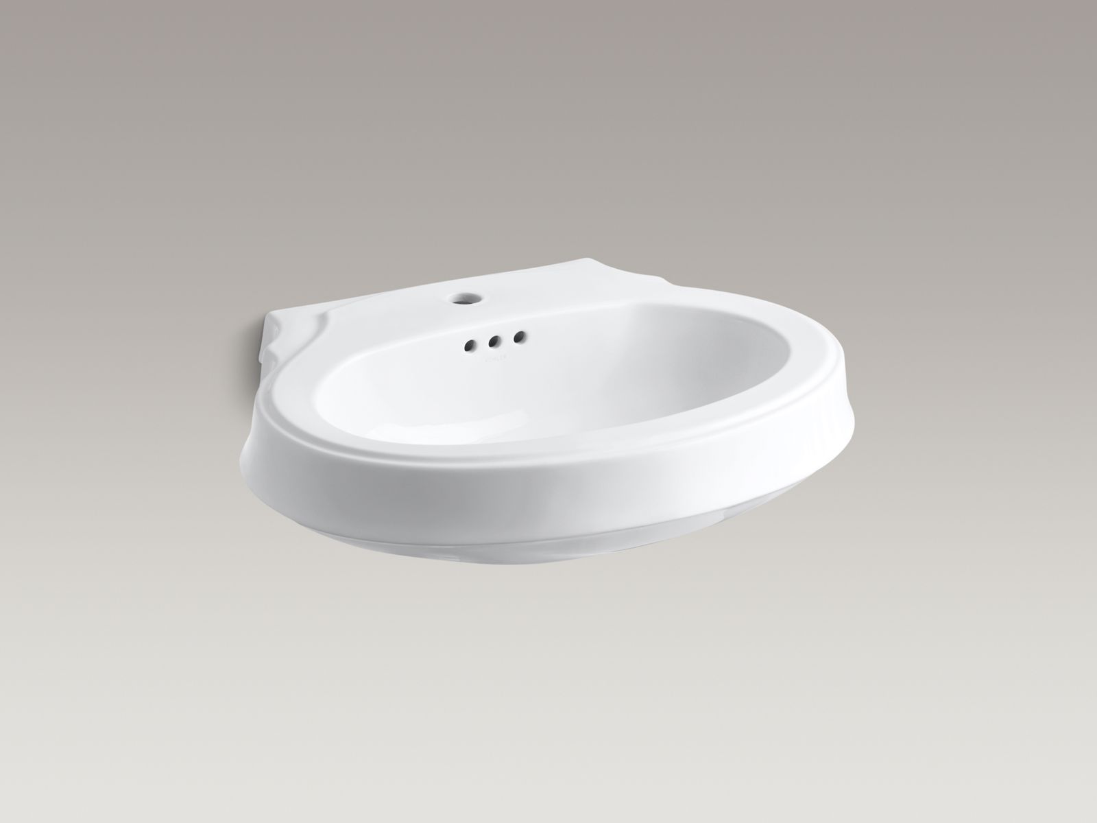 Leighton(R) bathroom sink bowl with single faucet hole, 27" x 20"