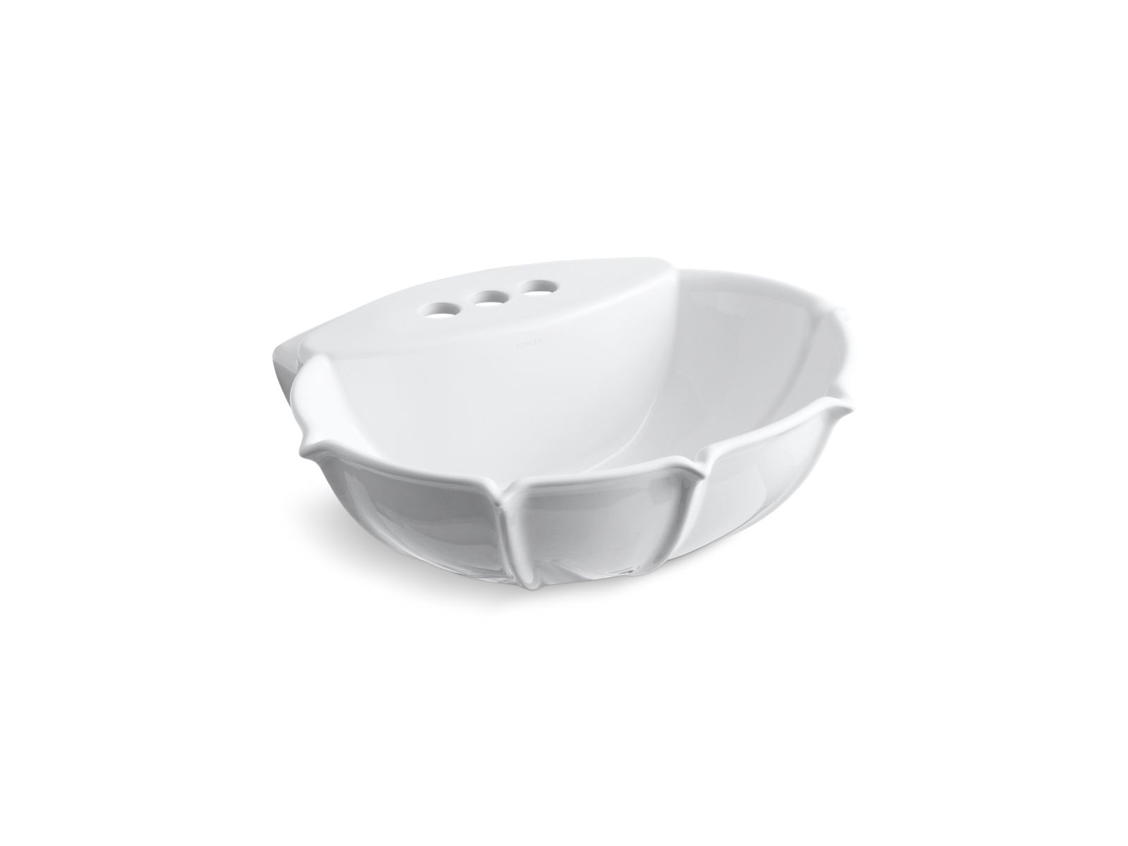 Anatole® Pedestal bathroom sink with 4" centerset faucet holes