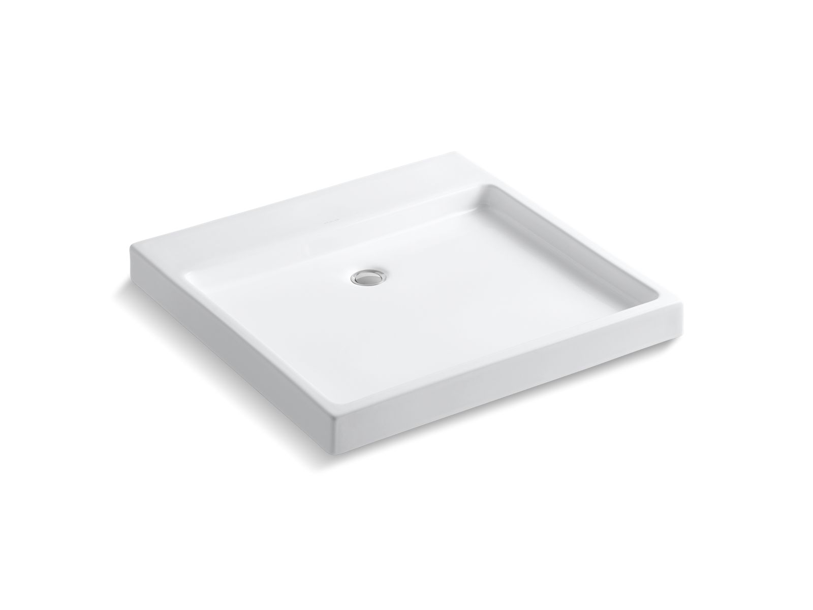 Purist® 24" square wall-mount vessel bathroom sink, no overflow