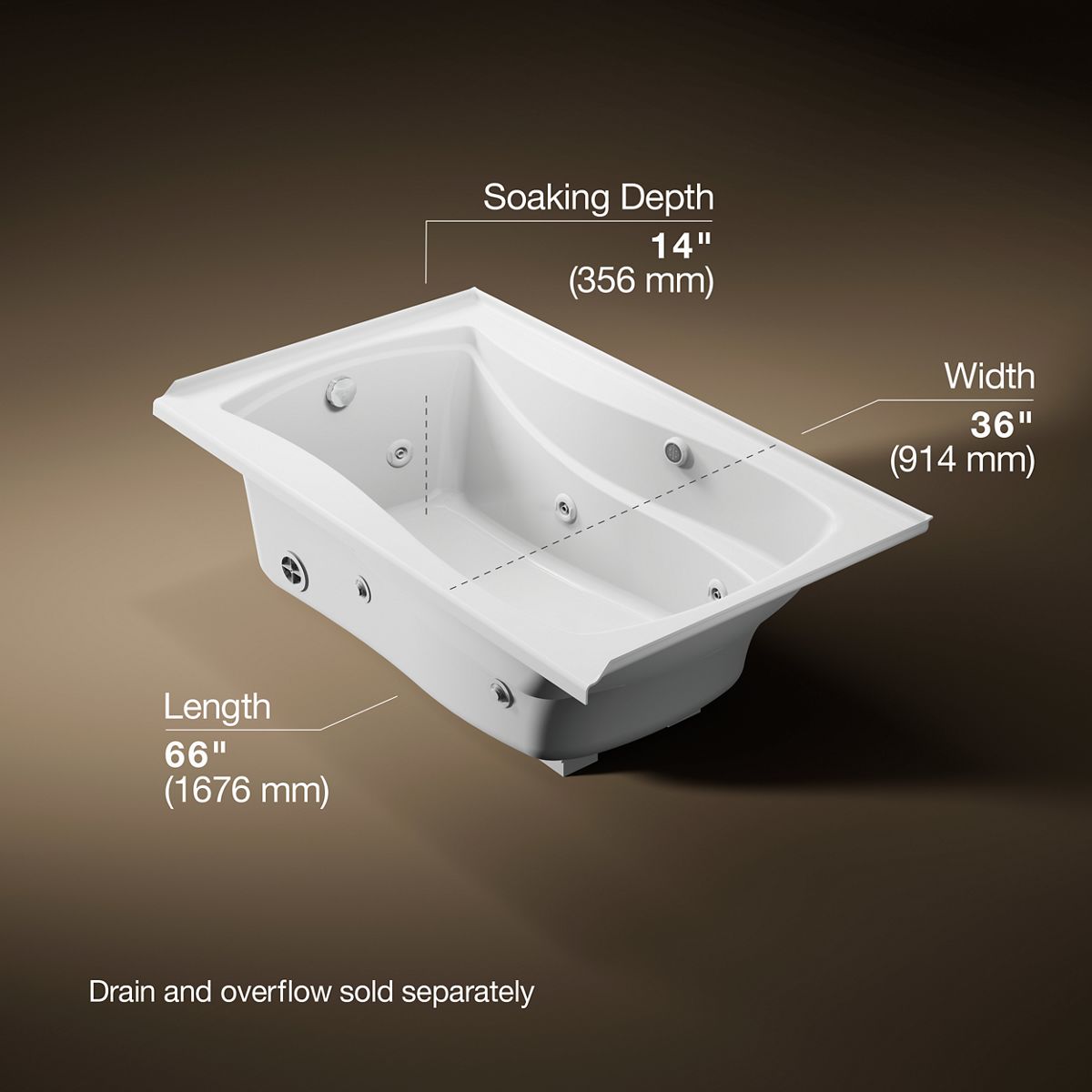 2675-mariposa-60-x-36-alcove-whirlpool-bath-with-bask-heated-surface-left-drain-8.jpg Mariposa® 60" x 36" alcove whirlpool bath with Bask® heated surface, left drain