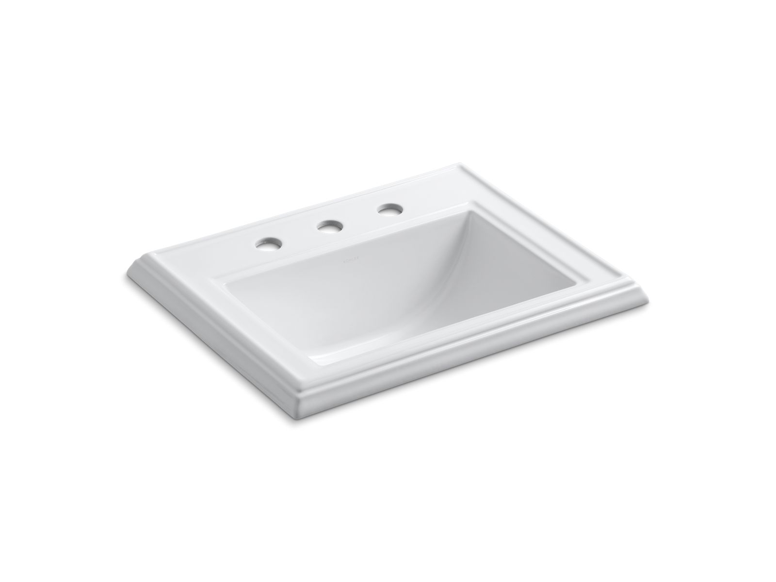 Memoirs® Classic Drop-in bathroom sink with 8" widespread faucet holes