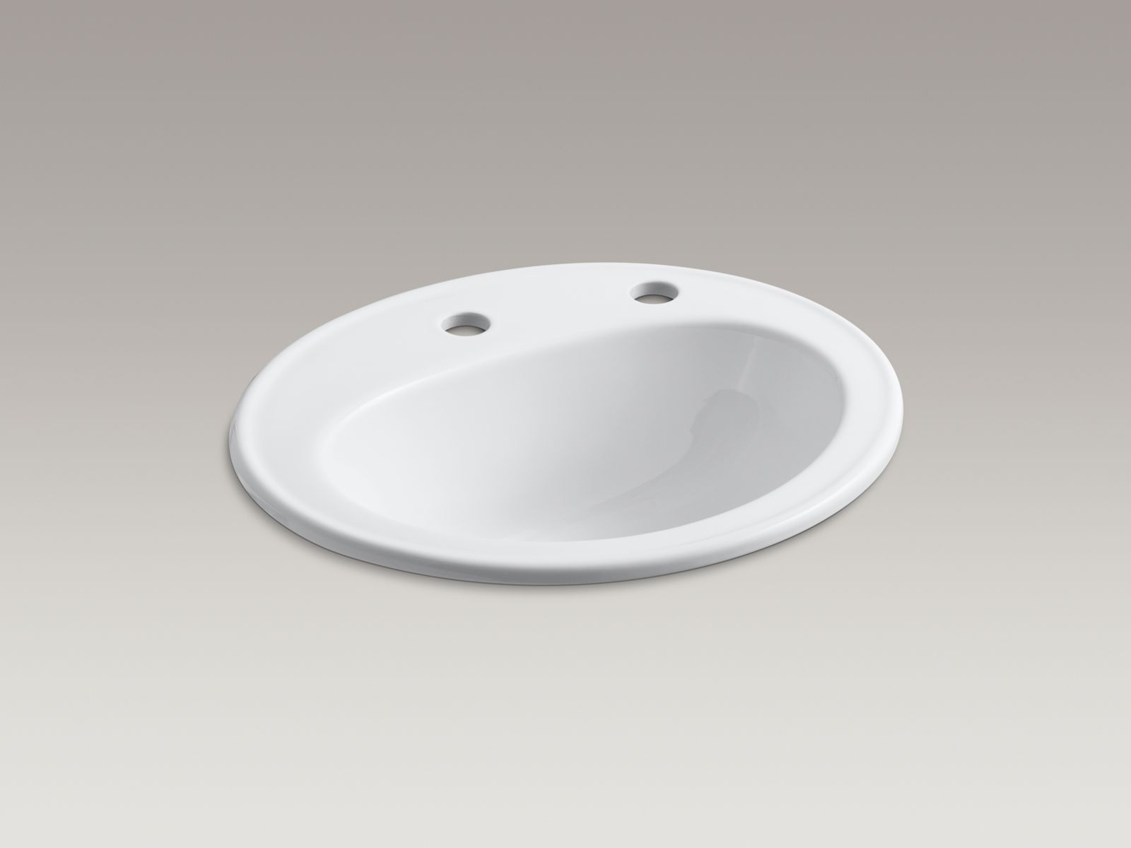 Pennington(R) drop-in bathroom sink with single faucet hole, right-hand soap/lotion dispenser hole and sealed overflow