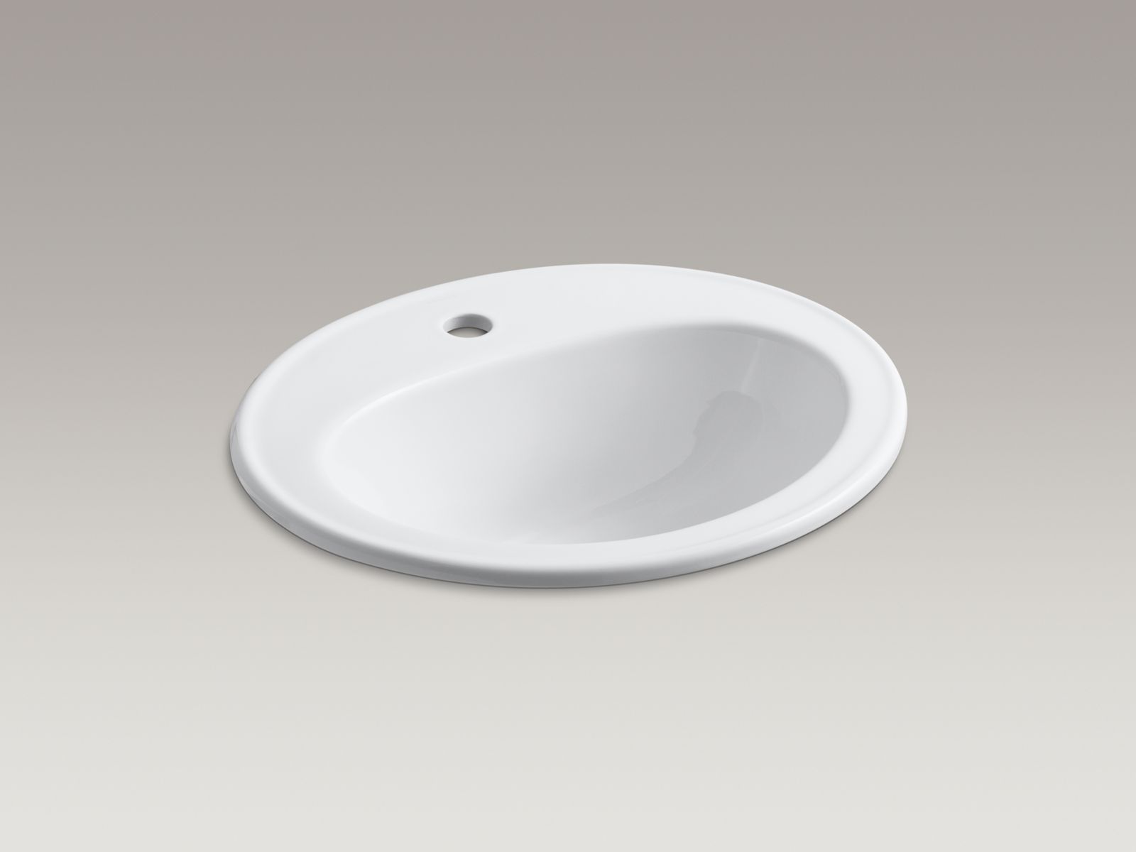 Pennington(R) drop-in bathroom sink with single faucet hole and sealed overflow