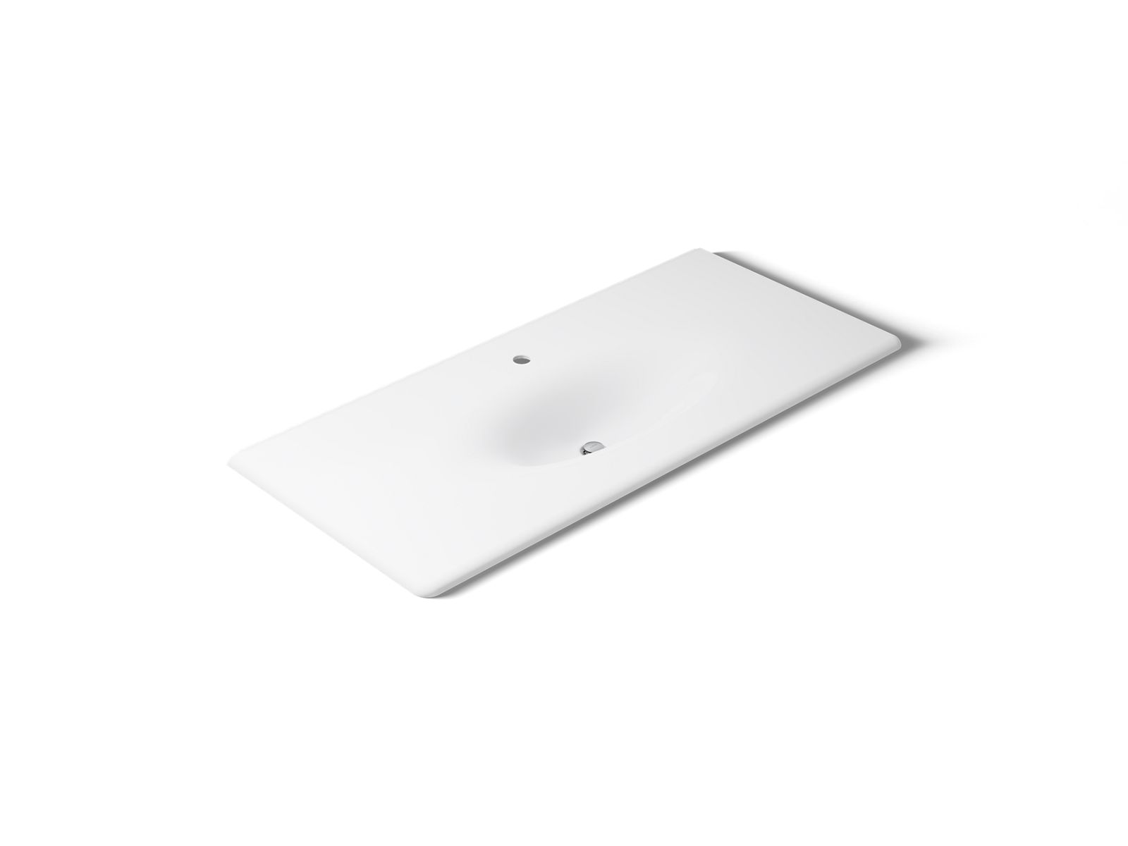 Iron/Impressions® 49" Enameled cast iron vanity top with integrated oval sink
