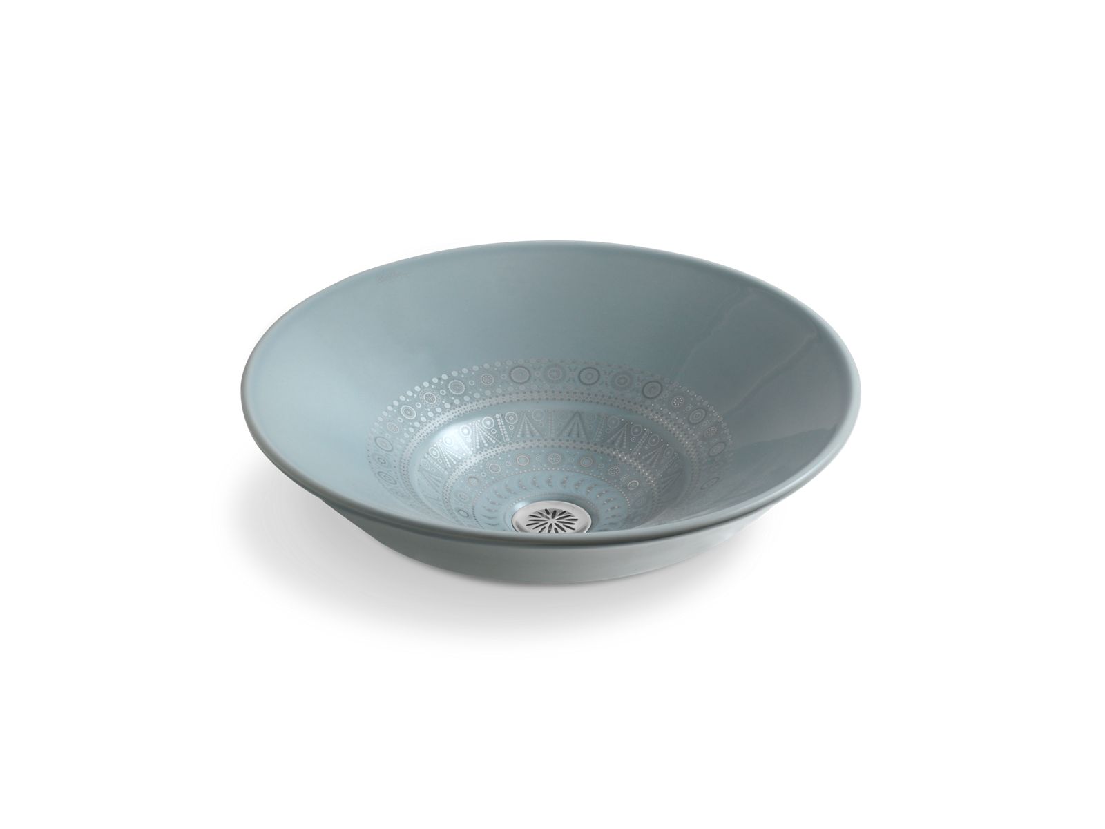 Caravan® Nepal Conical Bell® 16-1/4" round vessel bathroom sink, no overflow