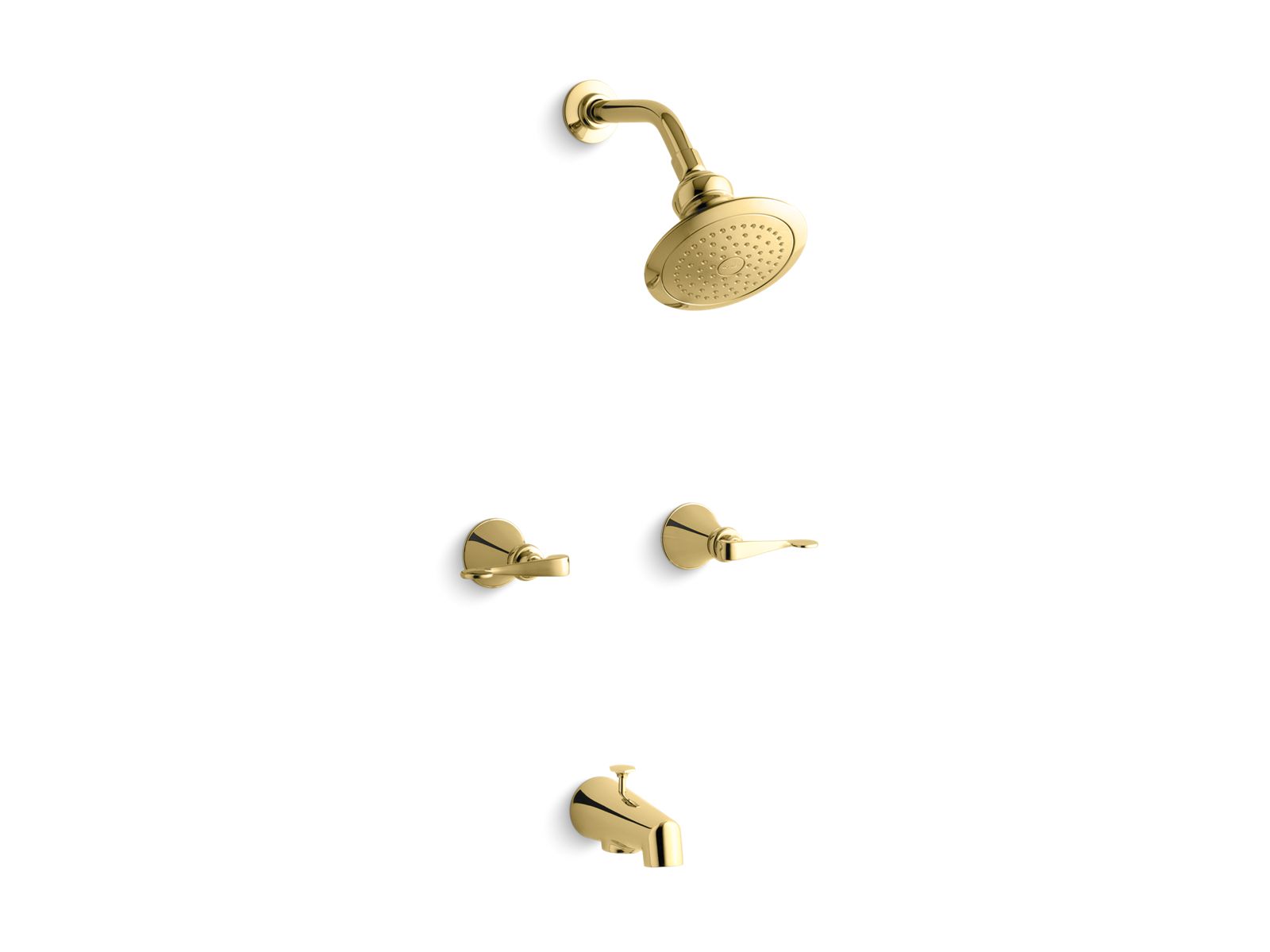 273-revival-bath-and-shower-faucet-with-scroll-lever-handles-and-standard-showerarm-and-flange-4.jpg Revival® Bath and shower faucet with scroll lever handles and standard showerarm and flange