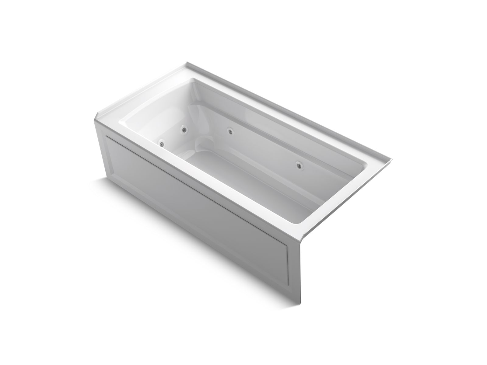 2794-archer-66-x-32-alcove-whirlpool-bath-with-integral-apron-and-heater-1.jpg Archer® 66" x 32" alcove whirlpool bath with integral apron and heater