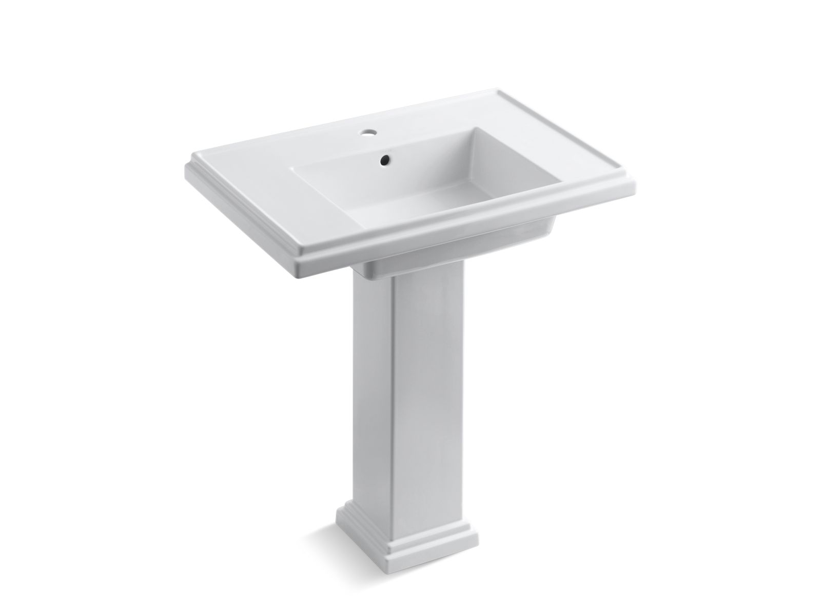 Tresham® 30" pedestal bathroom sink with single faucet hole