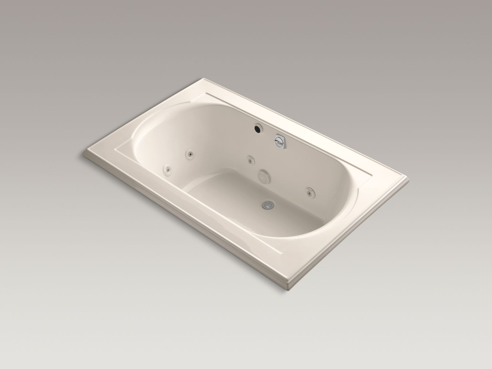 2813-memoirs-66-x-42-drop-in-whirlpool-bath-with-end-drain-heater-and-custom-pump-location-without-jet-trim-4.jpg Memoirs® 66" x 42" drop-in whirlpool bath with end drain, heater and custom pump location without jet trim