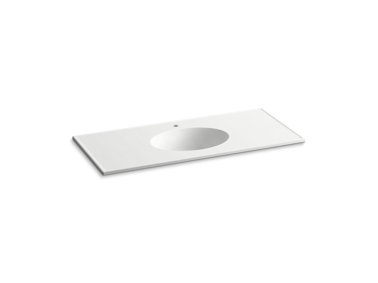 Ceramic/Impressions® 49" Vitreous china vanity top with integrated oval sink