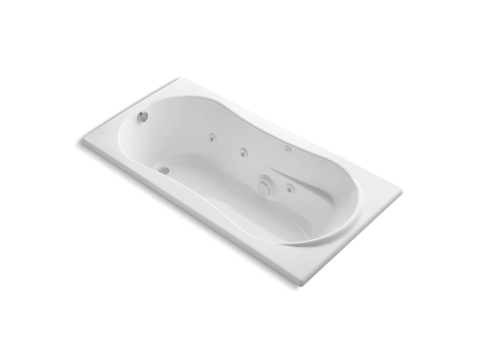 7236 72" x 36" drop-in whirlpool bath with custom pump location