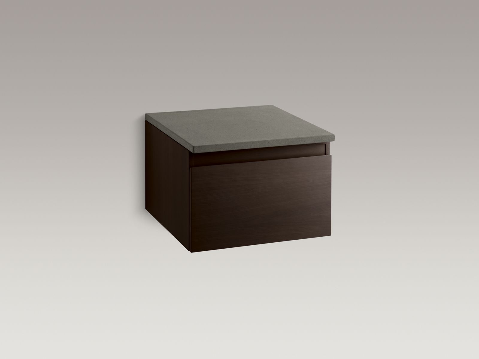 Purist(R) 24" x 23-1/2" x 1-1/8" natural lavastone rectangular countertop without bathroom sink plumbing cutout