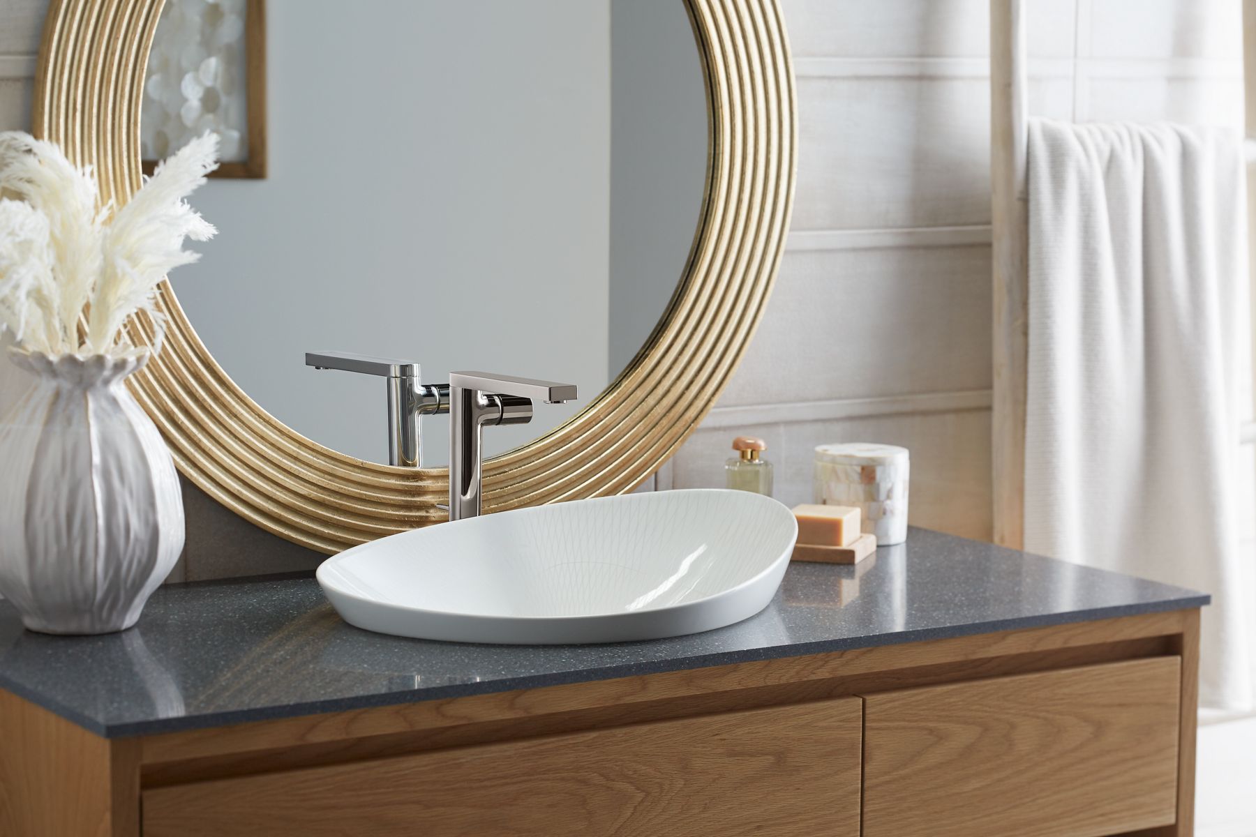 18.02 by Janet Echelman Veilâ„¢ 21" oval vessel bathroom sink, no overflow