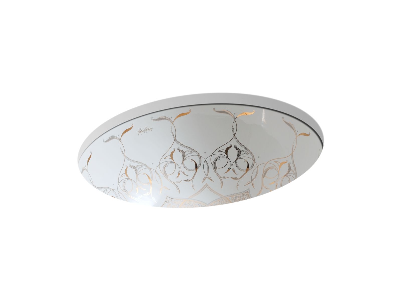 Caravan® Persia Caxton® 19-1/4" oval undermount bathroom sink, no overflow