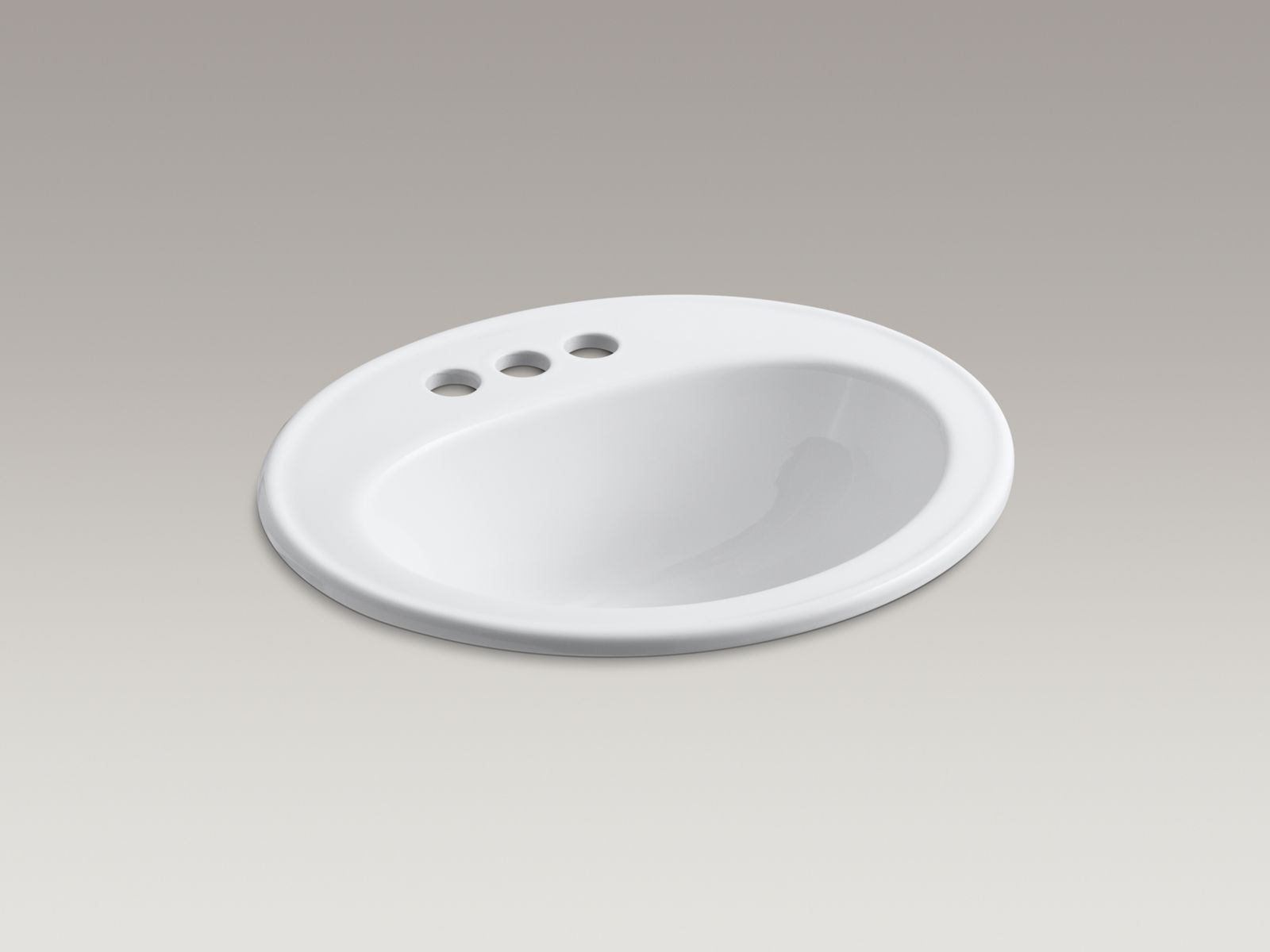 Pennington(R) drop-in bathroom sink with 4" centerset faucet holes and sealed overflow