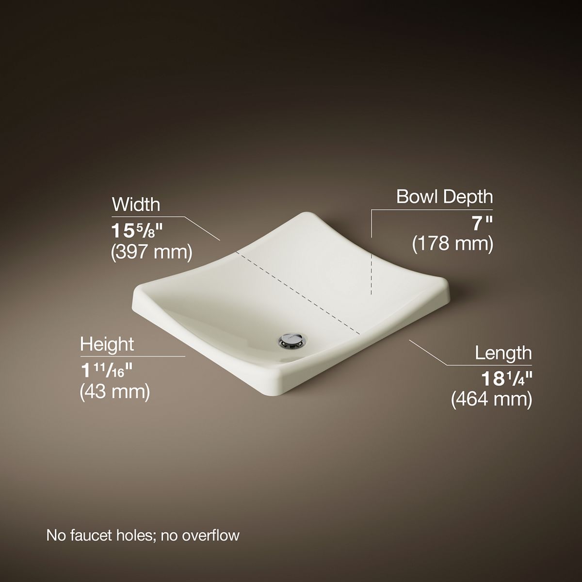 29027-demilav-18-1-4-rectangular-vessel-bathroom-sink-no-overflow-46.jpg DemiLav® 18-1/4" rectangular vessel bathroom sink, no overflow