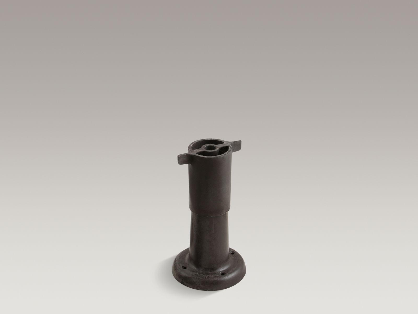 Sink pedestal provides height of 25" to 31" with glazed finish