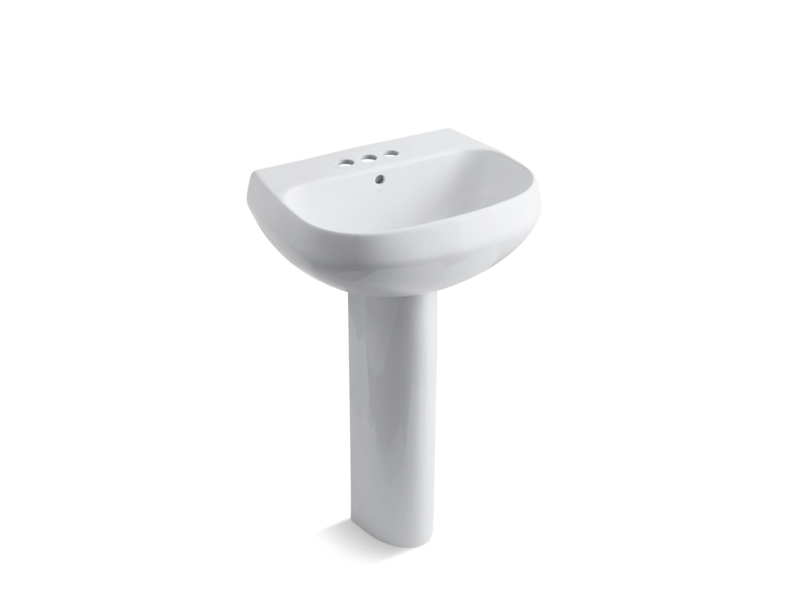 Wellworth® Pedestal bathroom sink with 4" centerset faucet holes