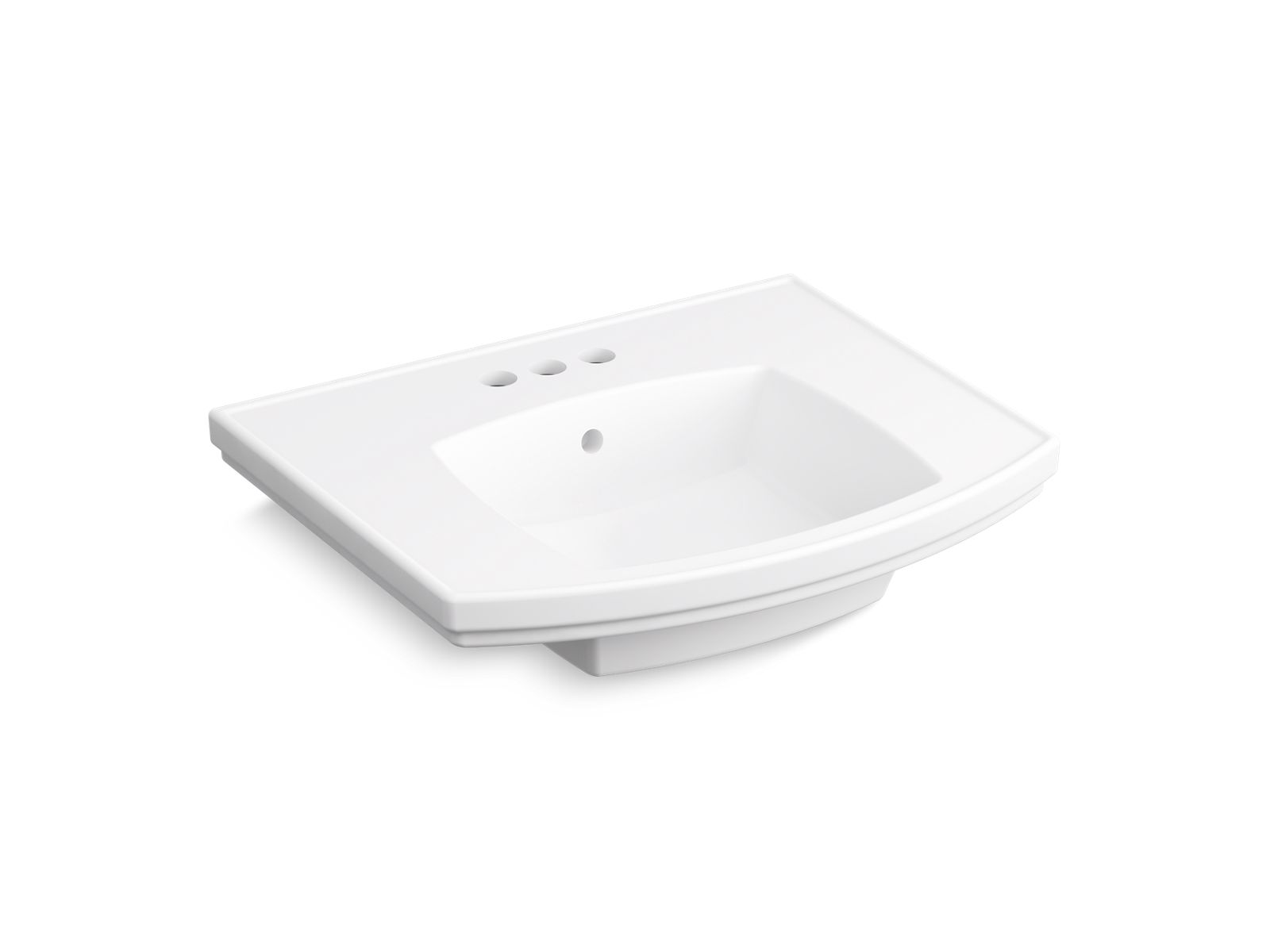 Elliston® 23-3/4" rectangular pedestal bathroom sink