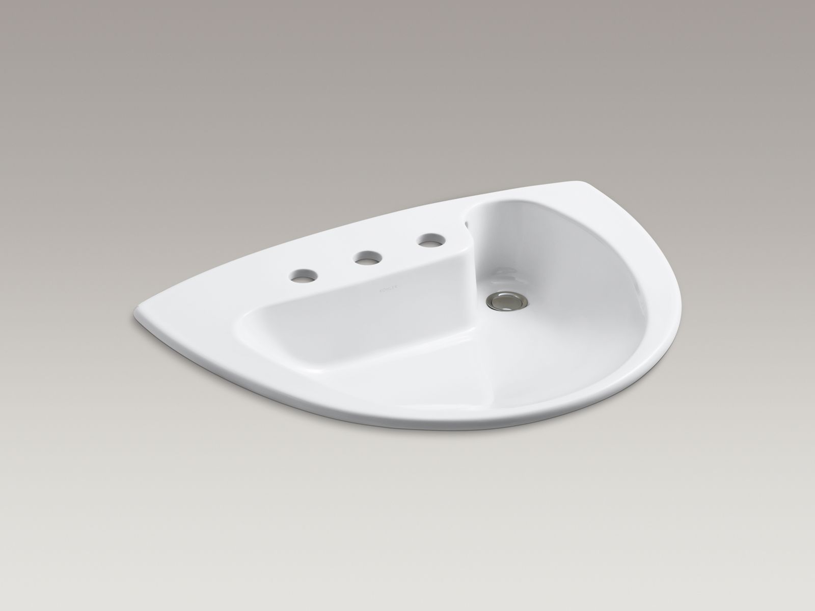 Invitation(R) drop-in commercial bathroom sink with 8" widespread faucet holes