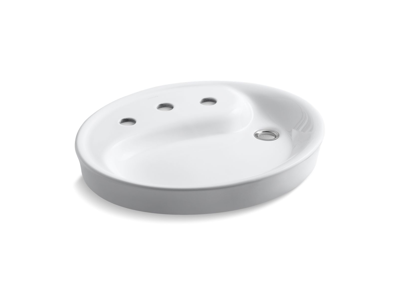 Yin Yang® Vessel bathroom sink with 8" widespread faucet holes