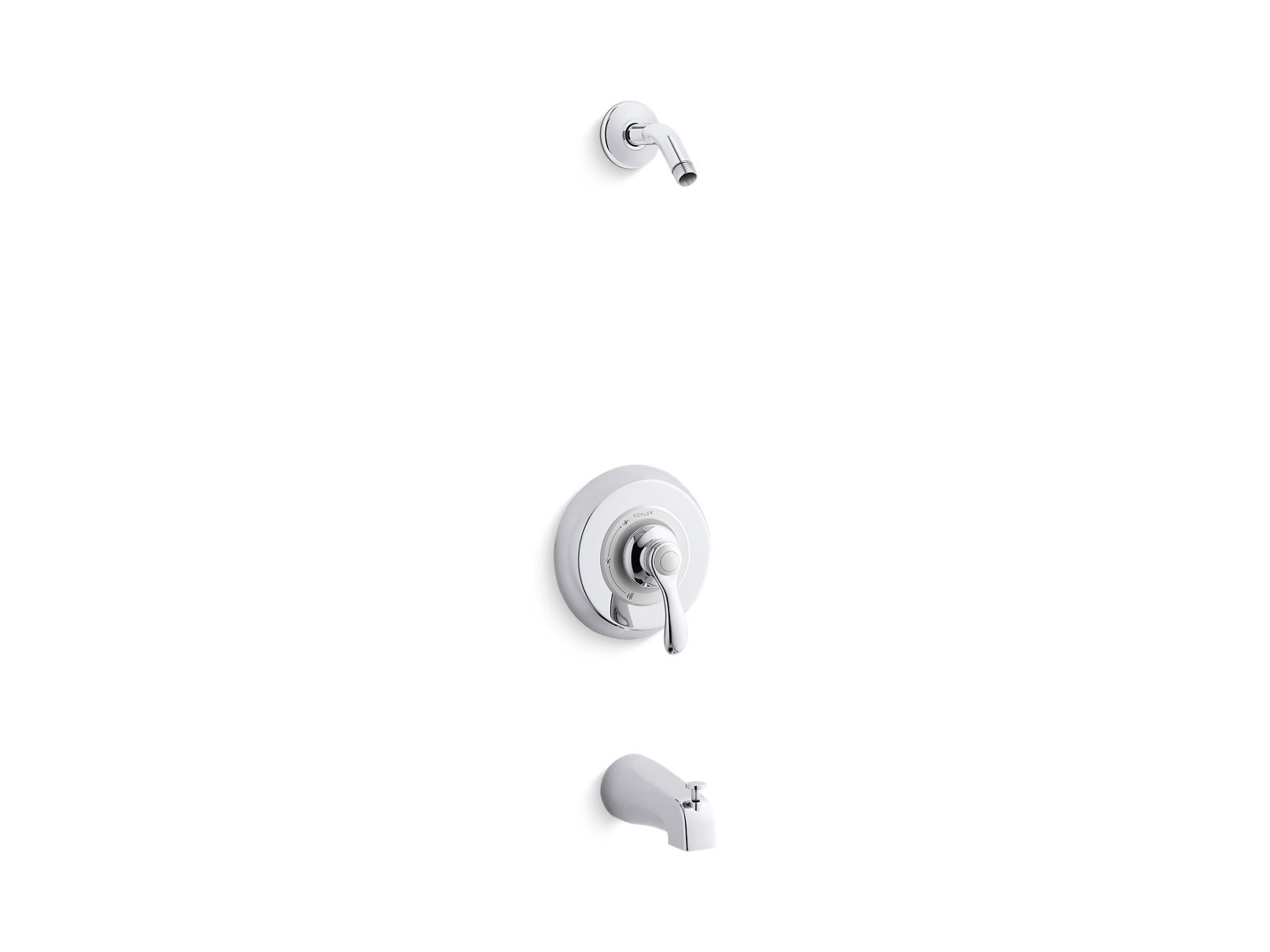 Fairfax® Rite-Temp® bath and shower trim kit, without showerhead, slip-fit spout