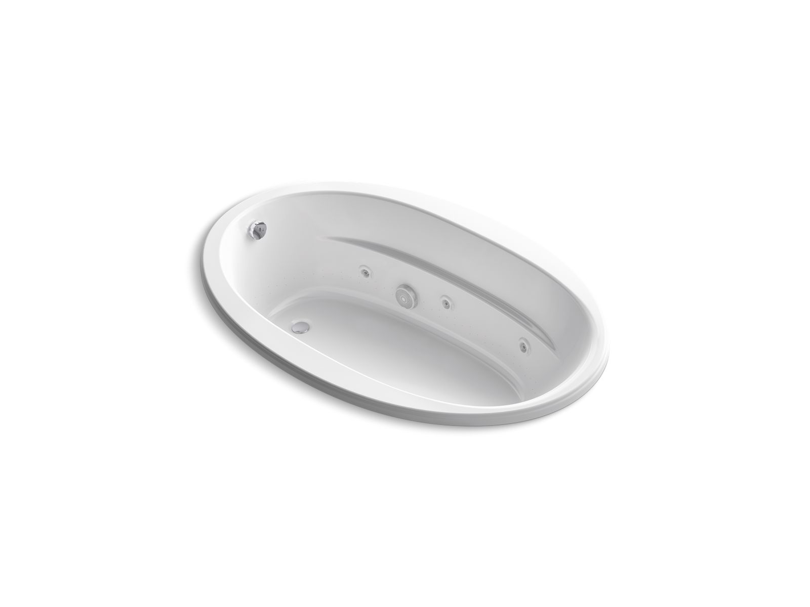 Sunward® 66" x 42" drop-in heated whirlpool bath
