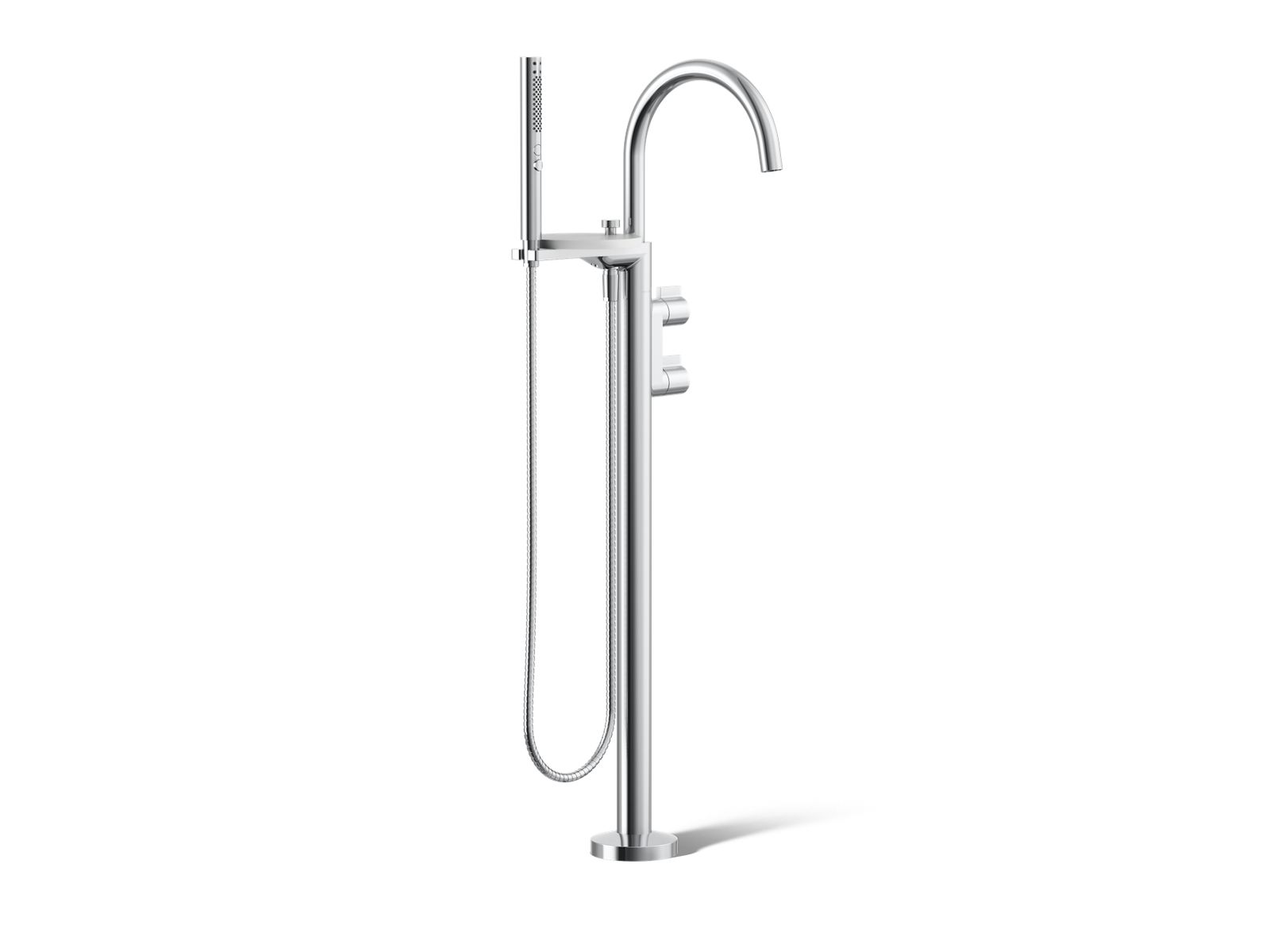 29485-components-floor-mount-bath-filler-trim-with-lever-handles-and-handshower-1.jpg Components® Floor-mount bath filler trim with lever handles and handshower
